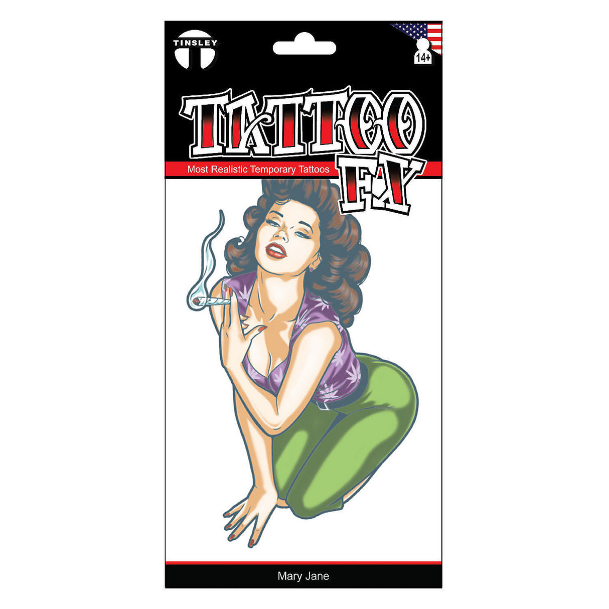 Stylish Tinsley Transfers Mary Jane Temporary Tattoo for Bold Expression and Unique Style