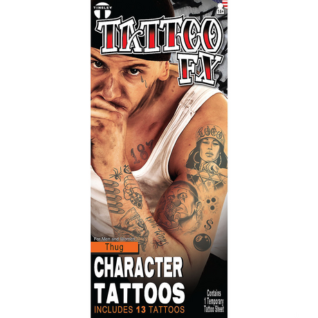 Tinsley Transfers Character Thug Temporary Tattoos