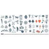 Tinsley Transfers Symbols for Knuckles Temporary Tattoos