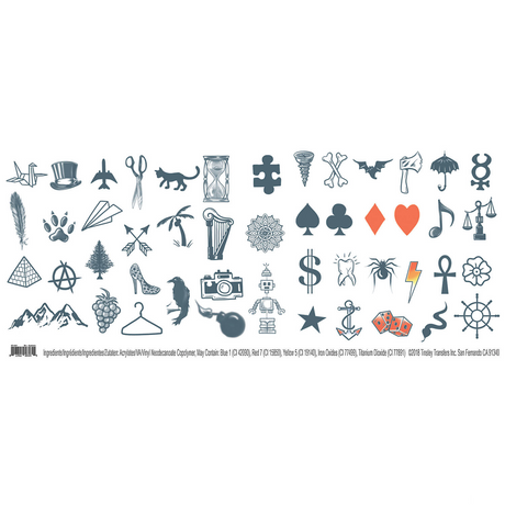 Tinsley Transfers Symbols for Knuckles Temporary Tattoos