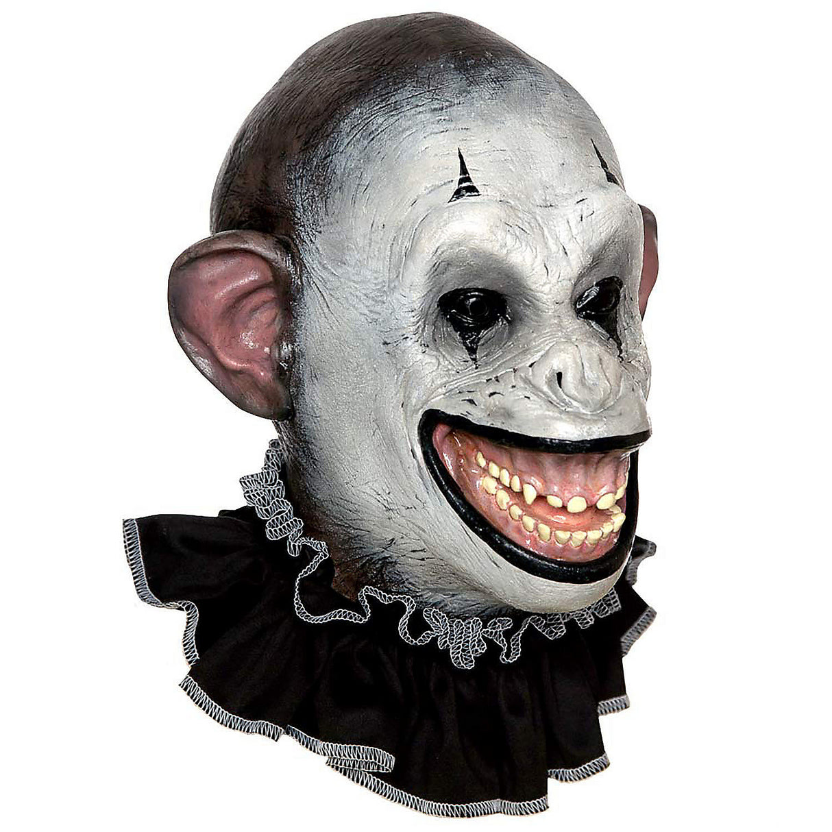 Unique Adults Circus Mime Crazy Ape Overhead Latex Mask for Halloween Costume Parties and Themed Events