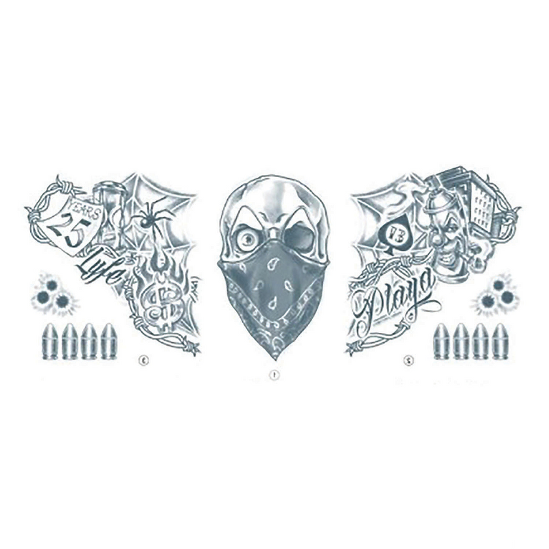 Ultra Realistic Vandal Temporary Neck Tattoo for Cosplay Events and Creative Transformations