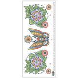 Tinsley Transfers Neck Tattoo Moth Temporary Tattoos