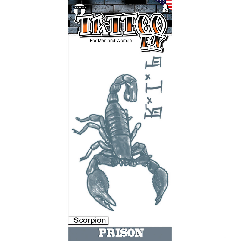 Tinsley Transfers Prison Scorpion Temporary Tattoo