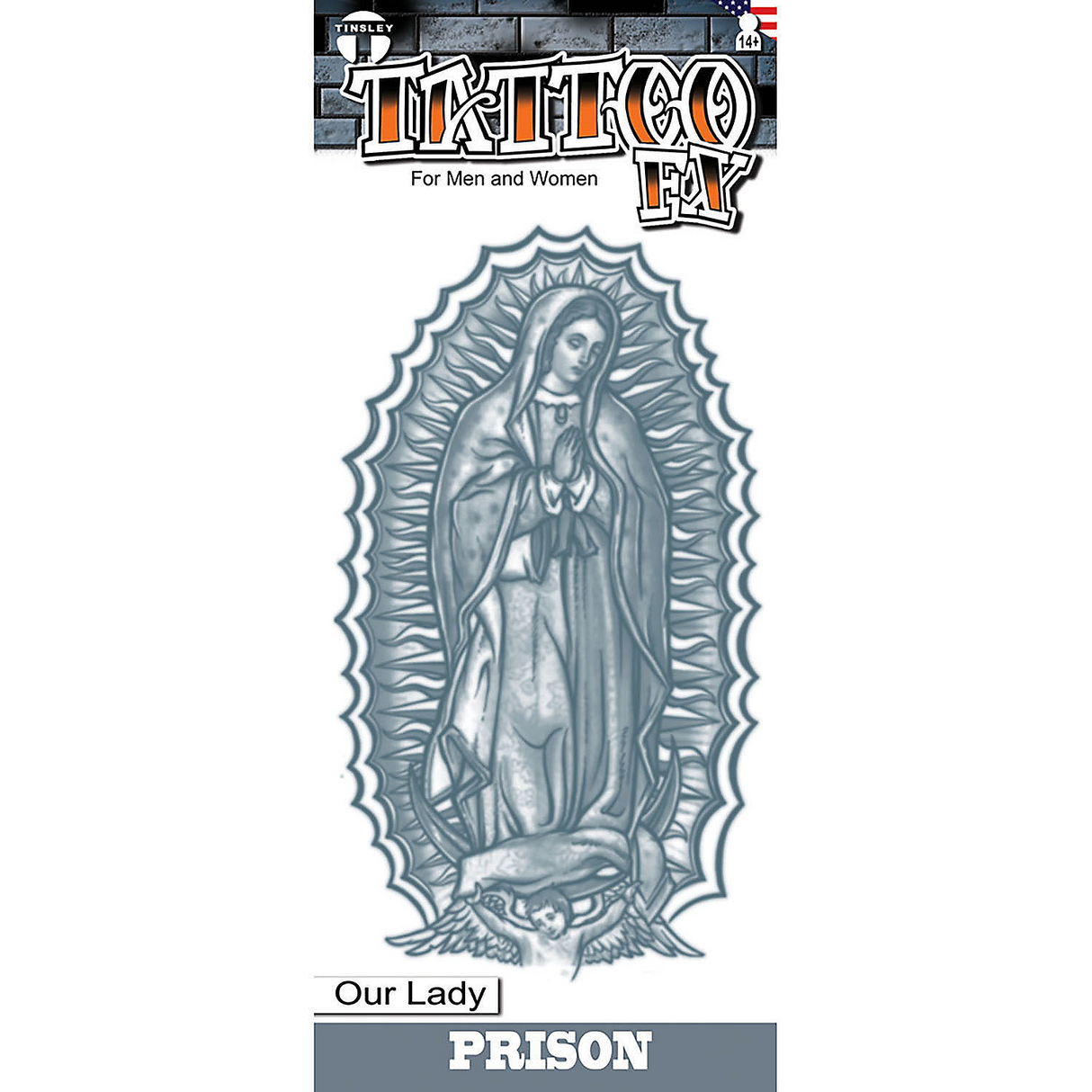 Tinsley Transfers Prison Our Lady Temporary Tattoo