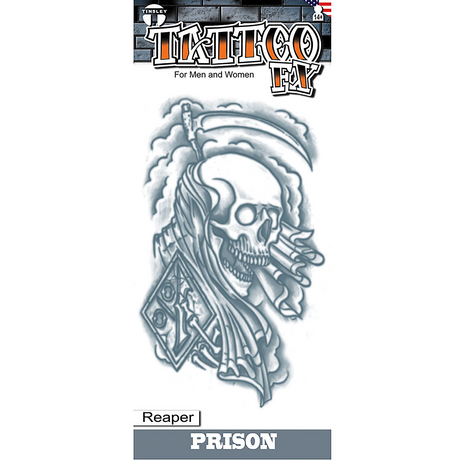 Tinsley Transfers Prison Reaper Temporary Tattoo
