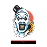 Tinsley Transfers Terrifier Art the Clown Vintage Art Temporary Tattoo