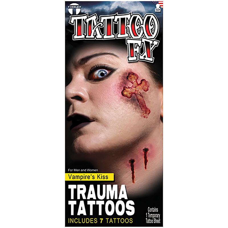 Tinsley Transfers Trauma Vampire Kiss Temporary Tattoo