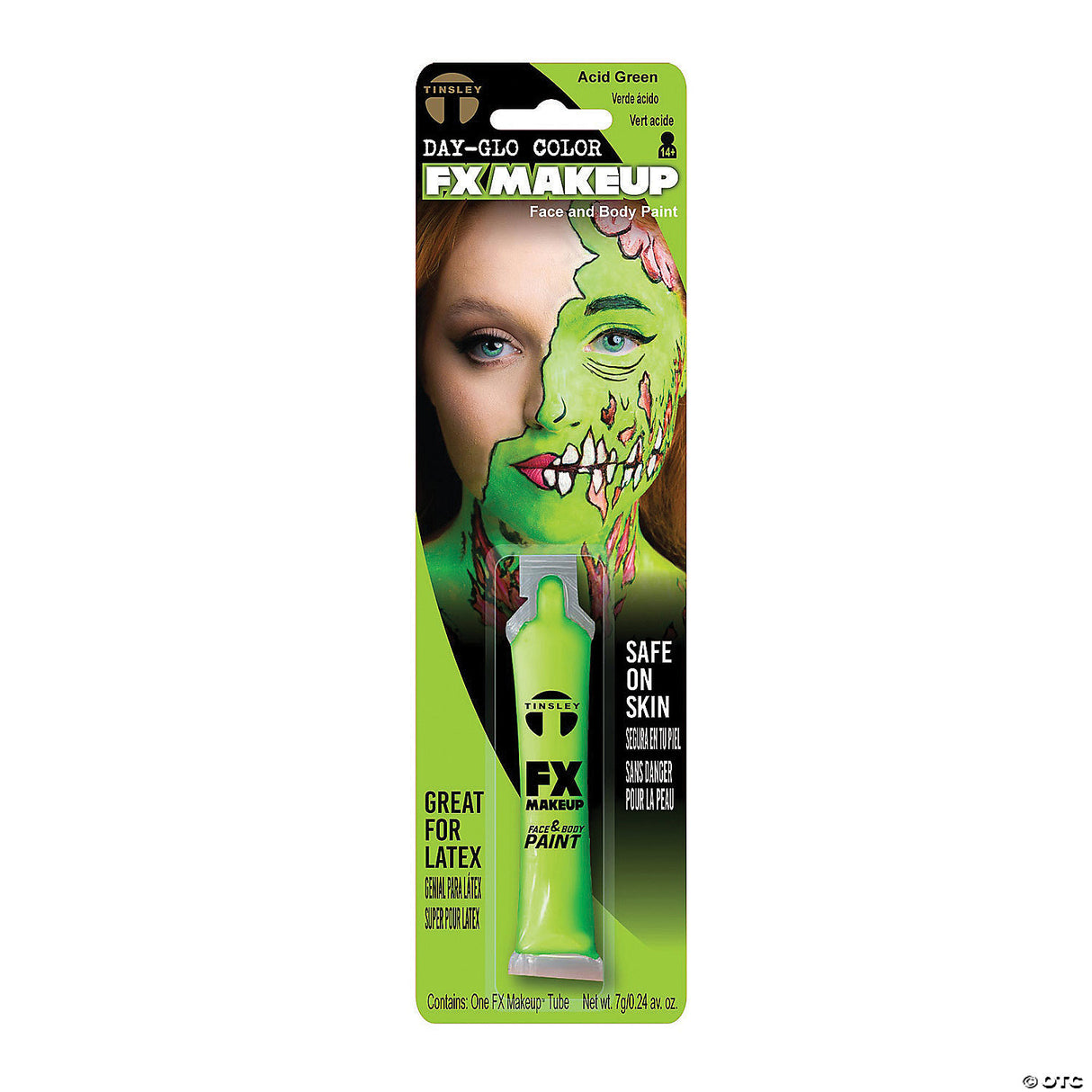 DAYGLO ACID GREEN MAKEUP FACE ELECTRIC BLUE MAKEUP FA HOT PINK MAKEUP FACE BO