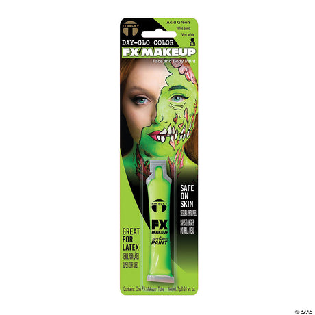 DAYGLO ACID GREEN MAKEUP FACE ELECTRIC BLUE MAKEUP FA HOT PINK MAKEUP FACE BO