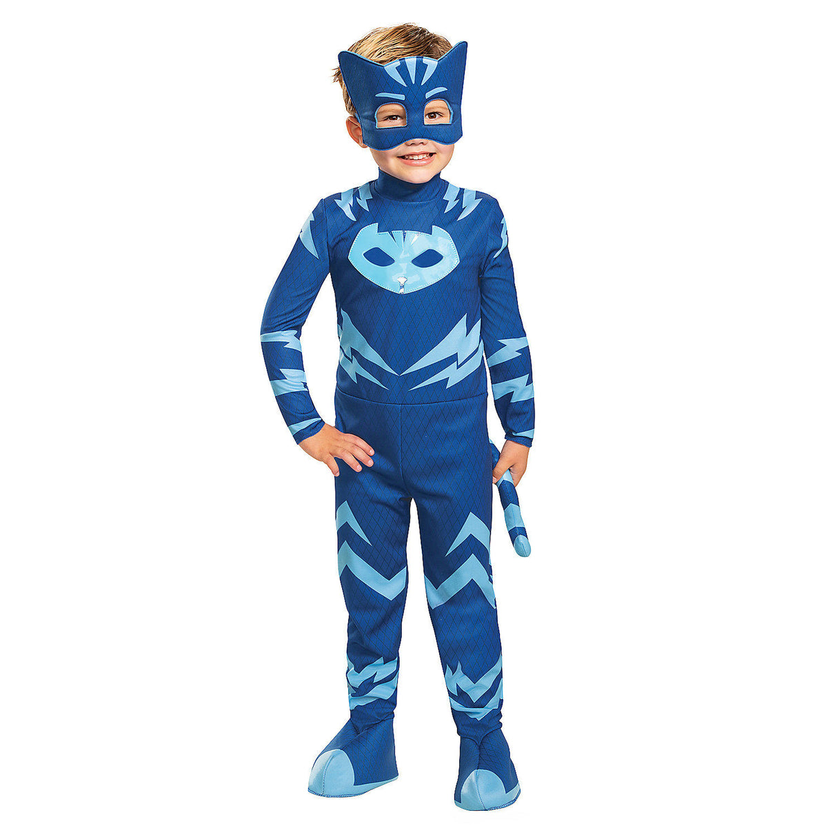 Toddler Deluxe PJ Masks Catboy Costume with Light-Up Chest for Halloween Playtime Adventures and Community Events