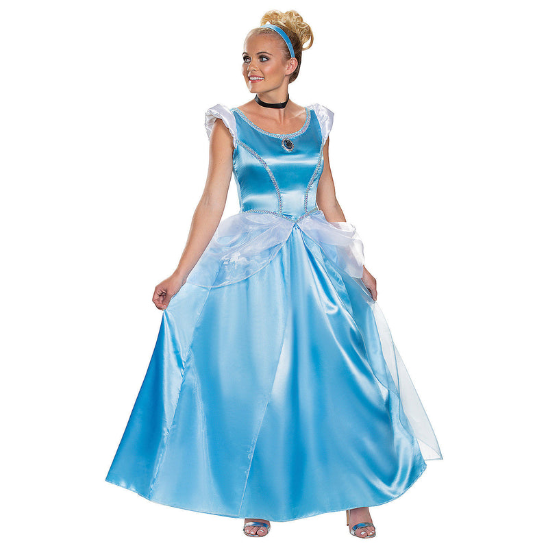 Classic Disney Cinderella Deluxe Costume for Adult Halloween Theme Parties and Cosplay Events