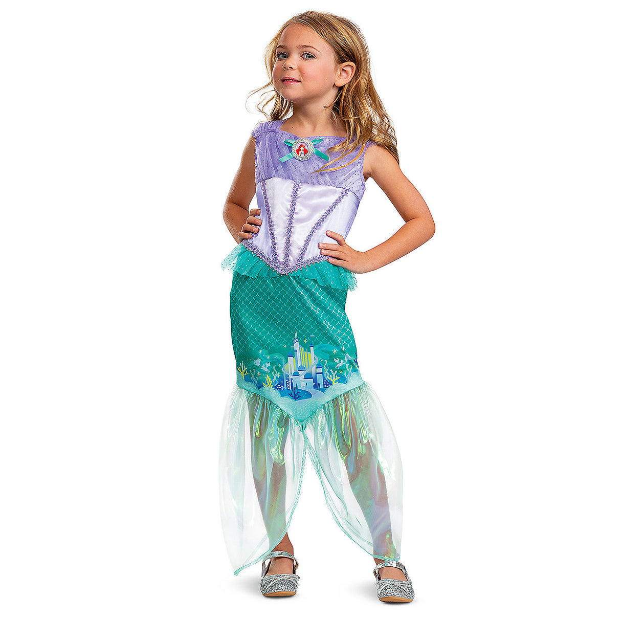 Toddler Deluxe Little Mermaid Ariel Costume for Enchanting Dress Up Adventures and Halloween Fun