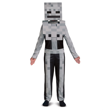 Kids Classic Minecraft Skeleton Jumpsuit Costume