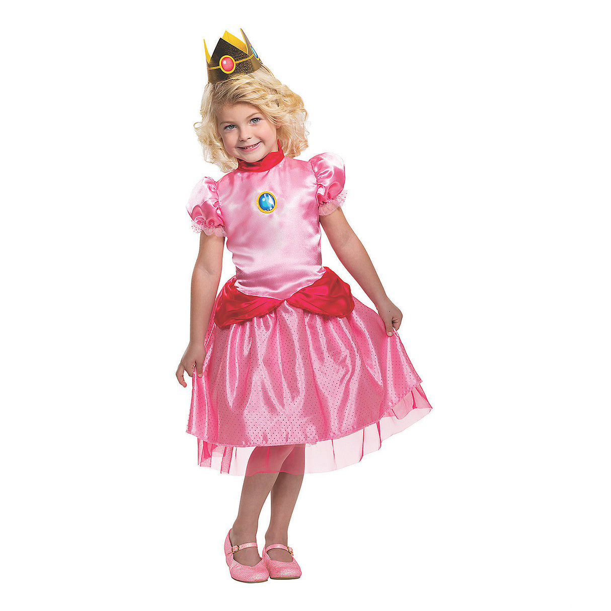 Adorable Princess Peach Toddler Costume for Halloween Parties Family Theme Events and Dress-Up Fun