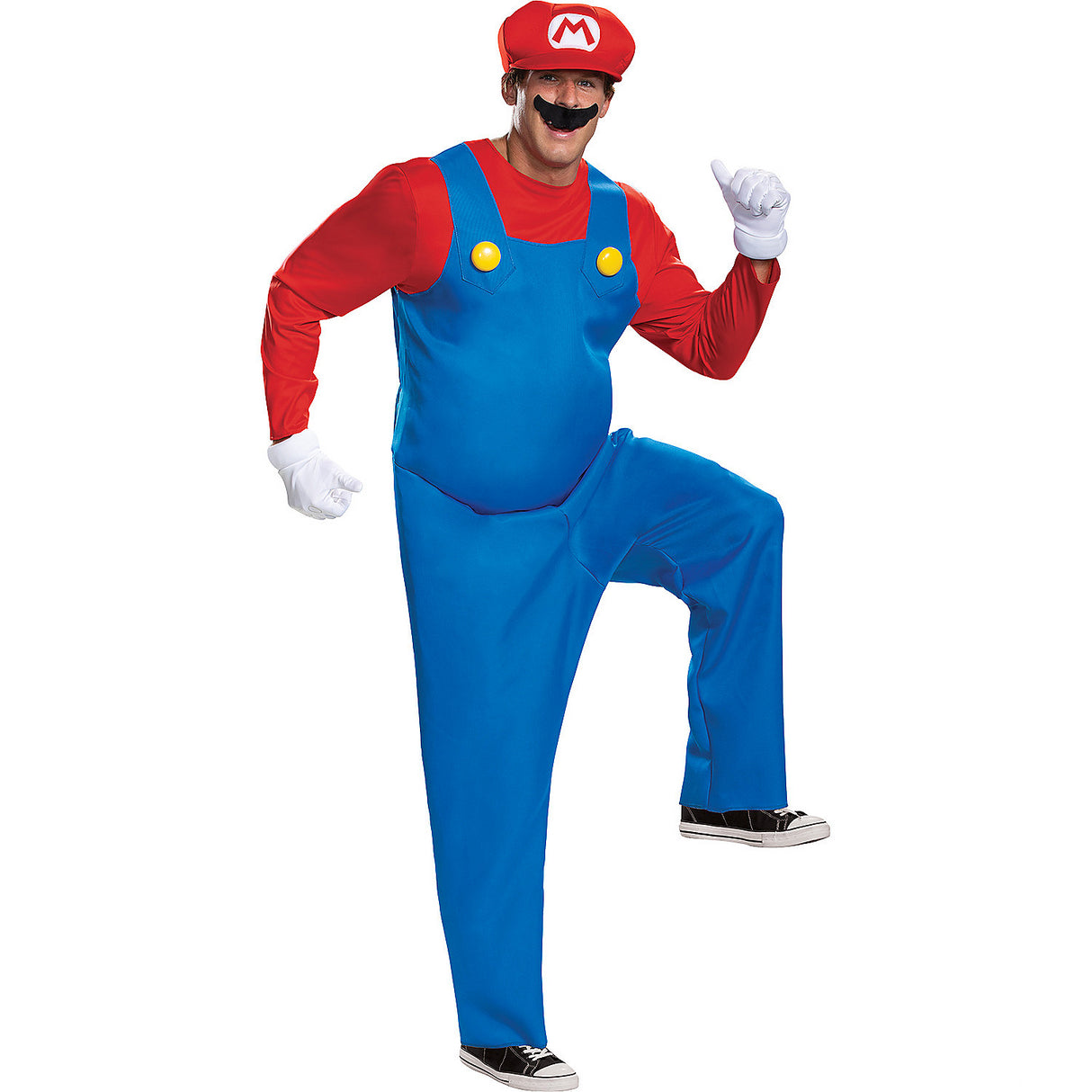 Mario Deluxe Adult Costume for Halloween Parties and Superhero Themed Events