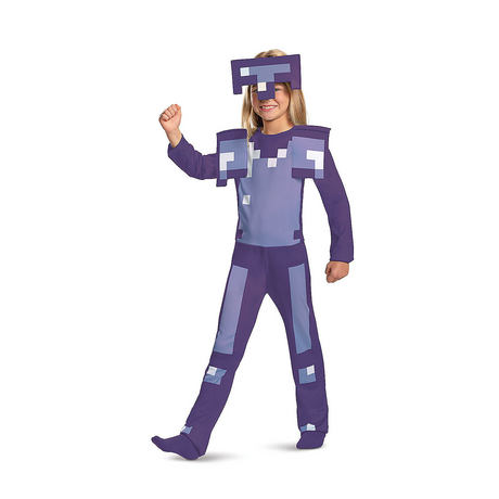 Kids Classic Minecraft Enchanted Armor Jumpsuit Costume