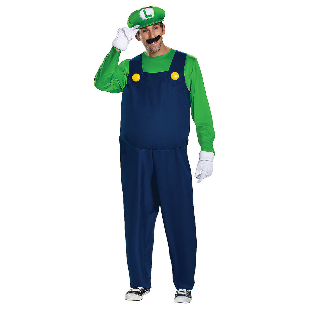Deluxe Mario Bros Luigi Costume for Theme Parties Halloween and Superhero Events