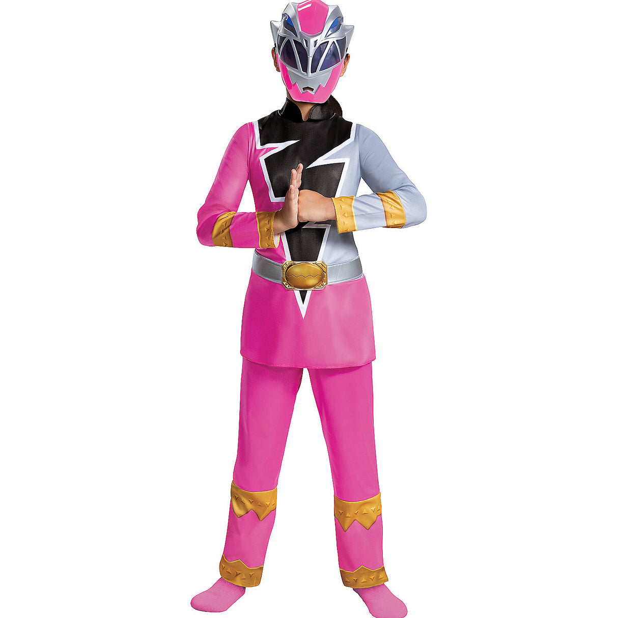Deluxe Girl's Pink Ranger Costume for Halloween Parties Dress Up and Superhero Adventures