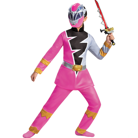 Deluxe Girl's Pink Ranger Costume for Halloween Parties Dress Up and Superhero Adventures