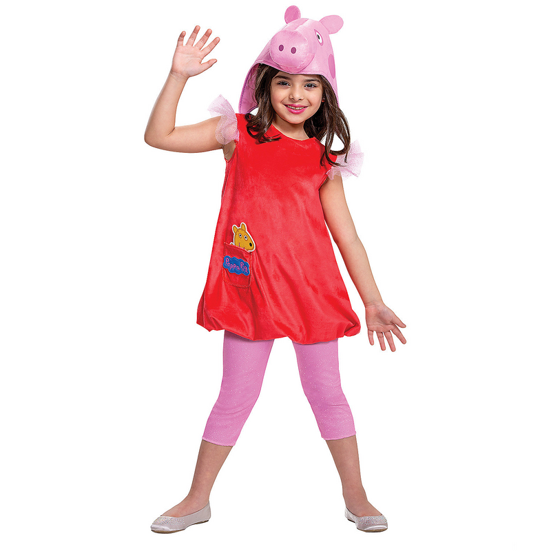 Deluxe Child Peppa Pig Costume for Halloween Parties Dress Up and Imaginative Play