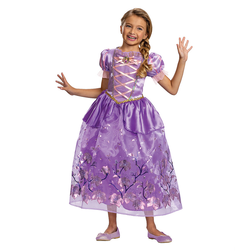 Deluxe Kids Disney Rapunzel Costume for Halloween Dress Up and Imaginative Play Adventures