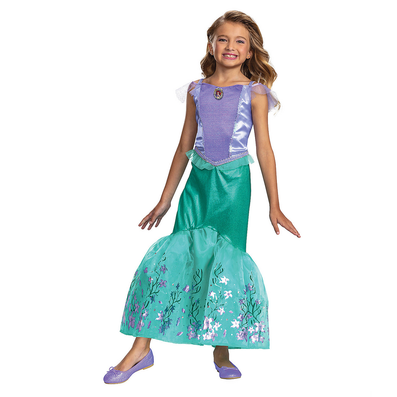 Deluxe Kid's Ariel Costume for Halloween Parties Dress Up and Imaginative Play