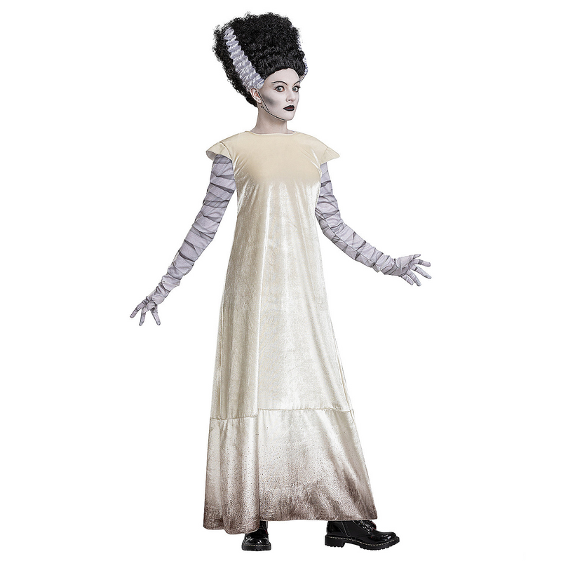Deluxe Bride of Frankenstein Costume for Halloween Parties and Themed Celebrations