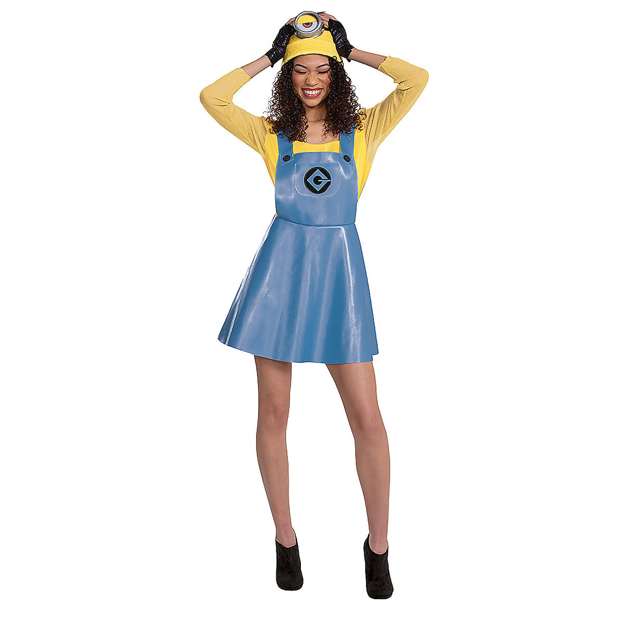 Women's Deluxe Minions Stuart Costume for Halloween Parties and Fun Dress Up Events