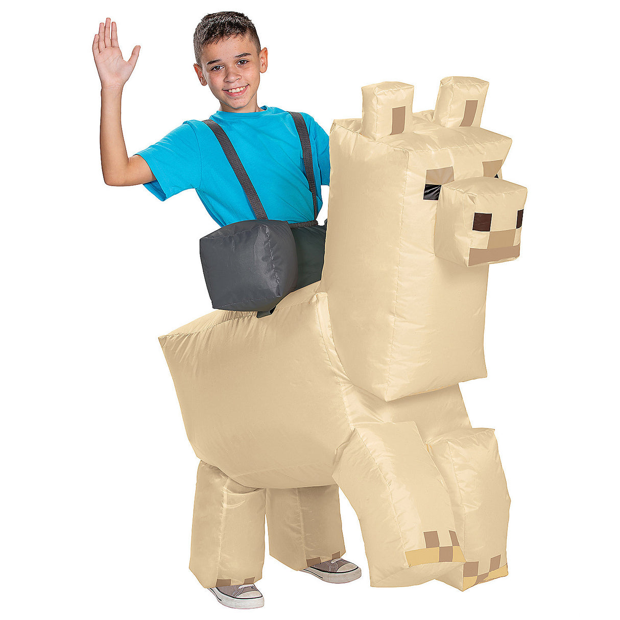 Kids Inflatable Minecraft Llama Ride-On Costume for Creative Halloween Events Community Festivals and Imaginative School Plays