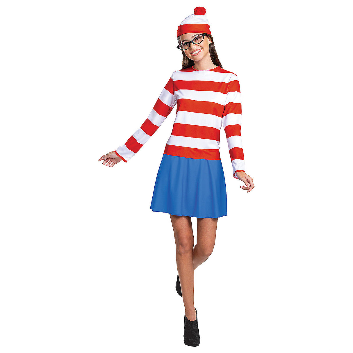 Classic Wenda Where's Waldo Costume for Halloween Parties and Themed Events