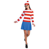 Classic Women's Where's Waldo Wenda Costume for Halloween Parties and Themed Events