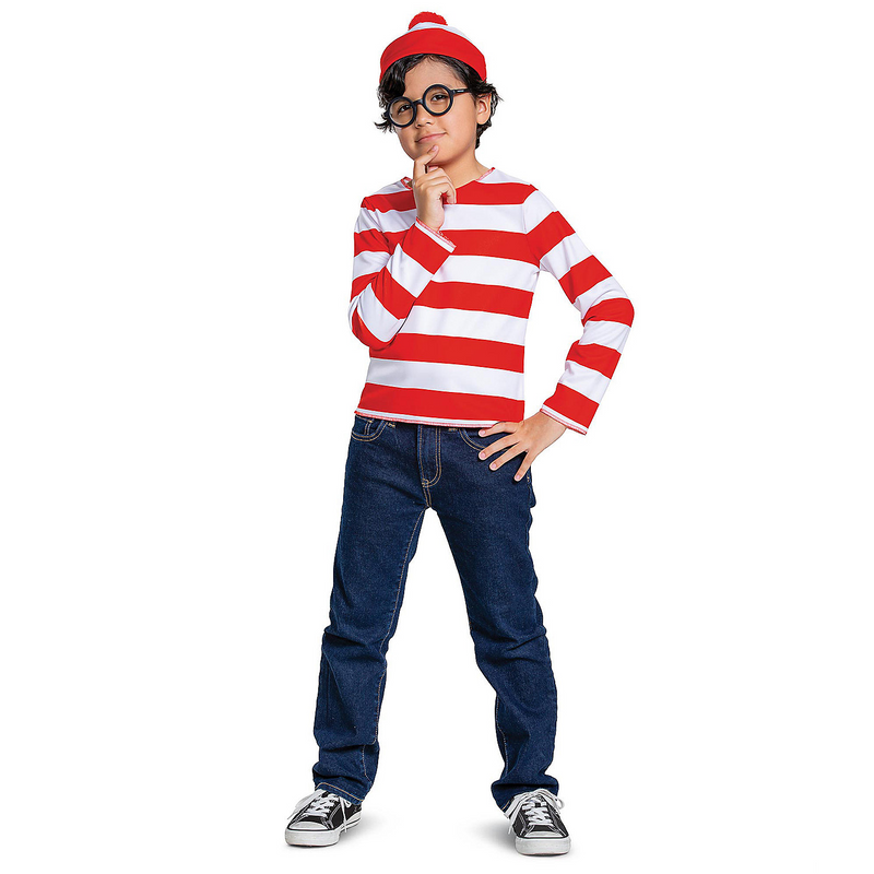 Waldo Classic Child Costume - Iconic Red & White Stripes - Halloween Costume product image showing the design and
