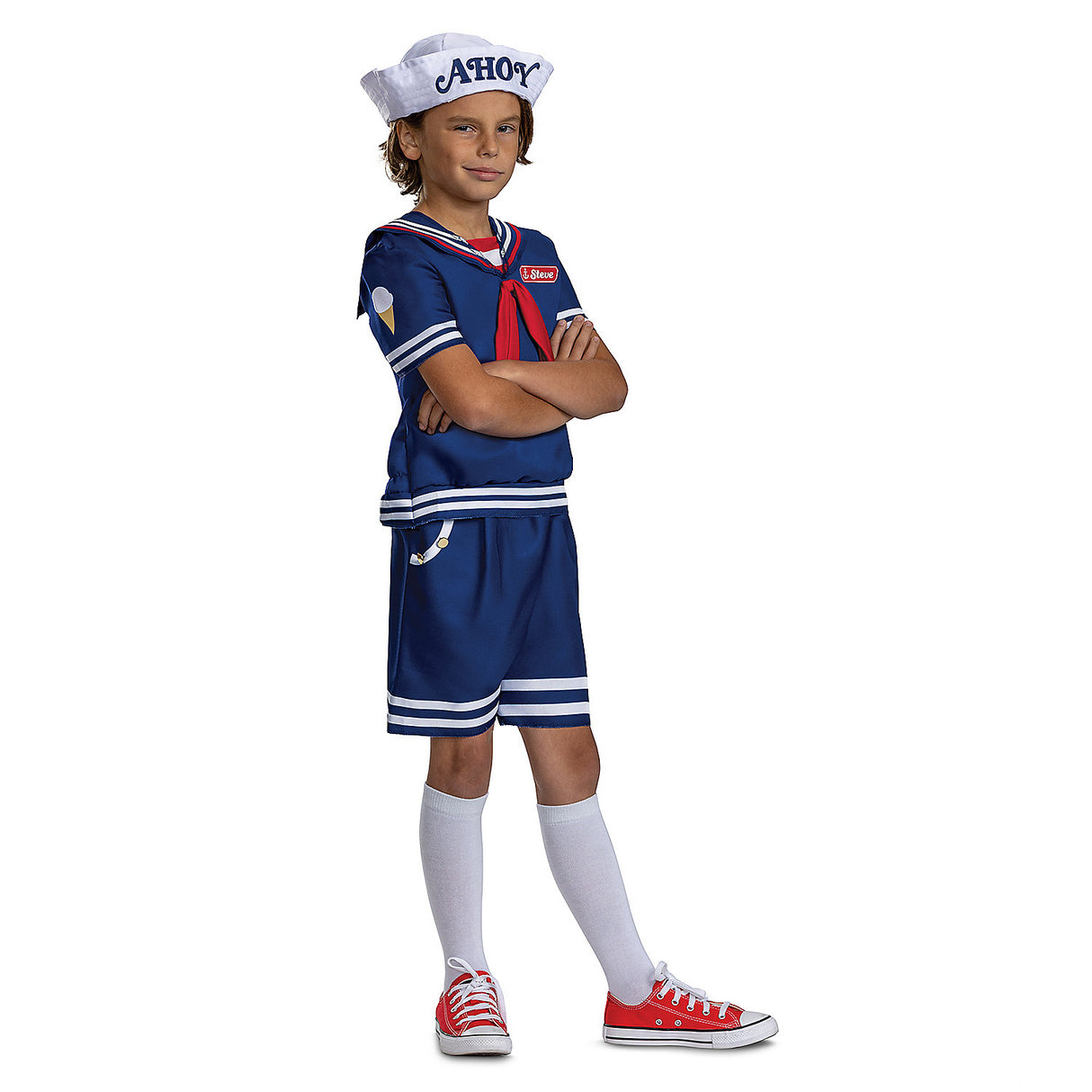 Tween Classic Steve Scoops Ahoy Costume for Halloween Parties and Stranger Things Themed Events
