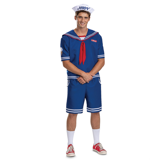 Adult Deluxe Stranger Things Steve Scoops Ahoy Costume