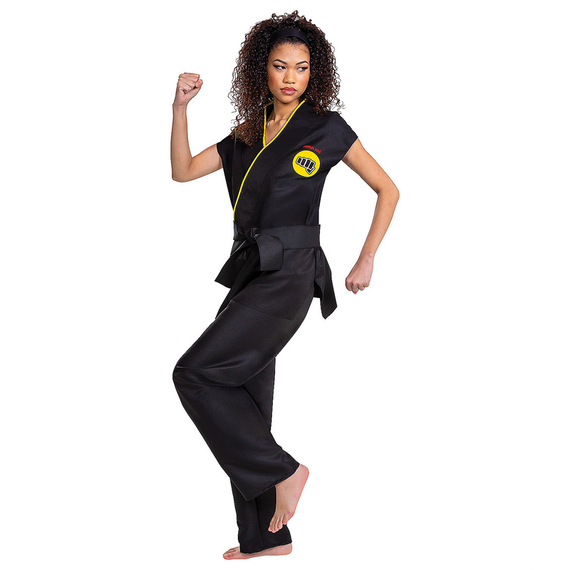 Authentic Adult Cobra Kai Costume for Themed Parties and Halloween Celebrations