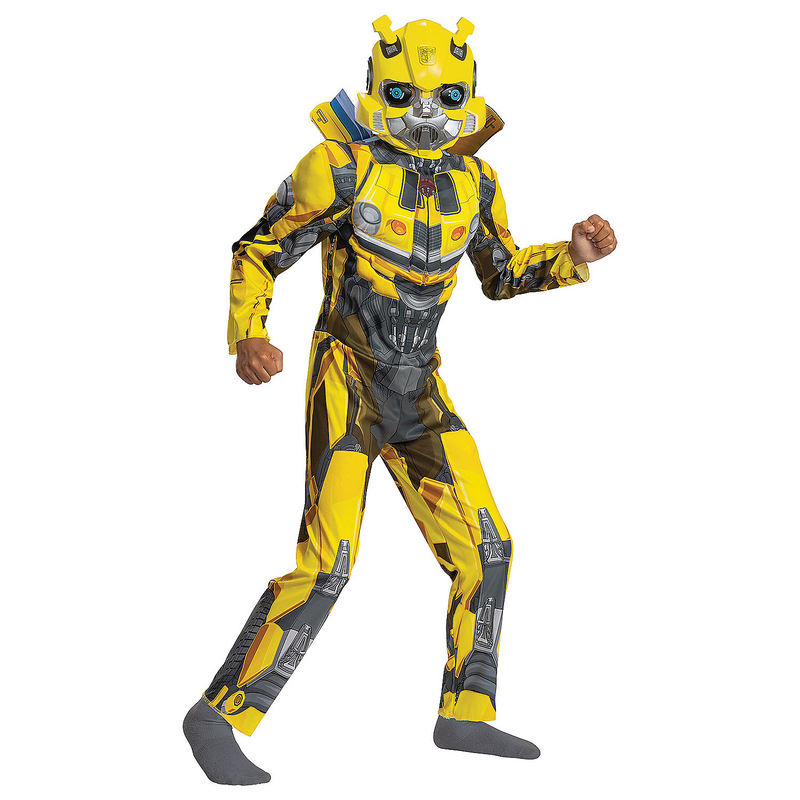 Toddler Muscle Transformers Bumblebee Costume for Halloween Fun and Creative Dress Up Adventures