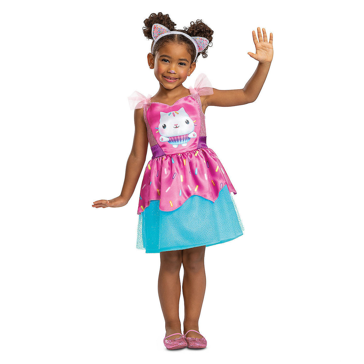 Toddler Cakey Cat Dress Costume from DreamWorks Gabby's Dollhouse for Fun Play and Dress-Up Events