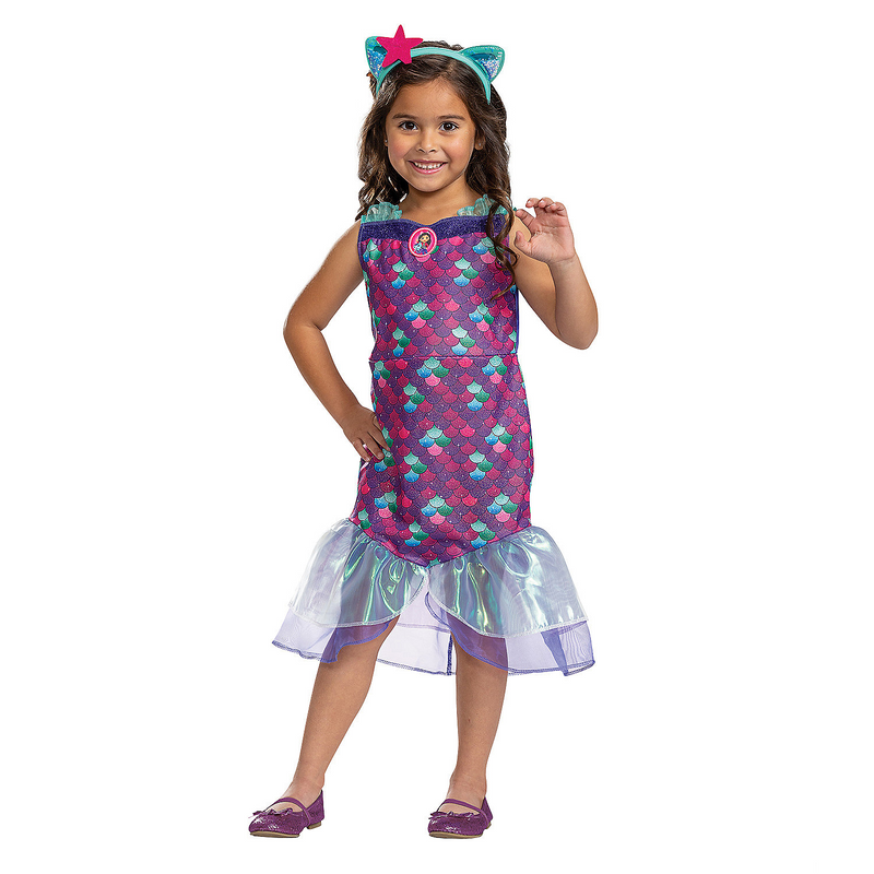 Toddler Gabby's Dollhouse Mercat Costume for Halloween Parties and Dress Up Fun