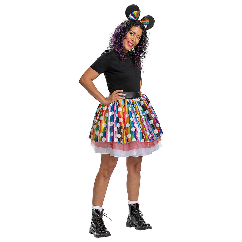Adult Minnie Mouse Pride Tutu Kit for Halloween Costume Parties and Fun Dress Up Events