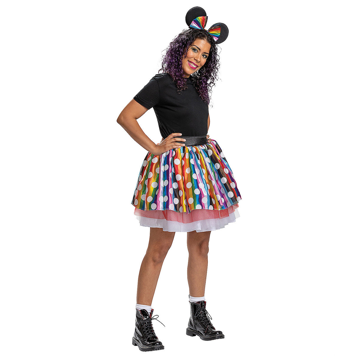 Adult Minnie Mouse Pride Tutu Kit for Halloween Parades Costume Parties and Celebrations