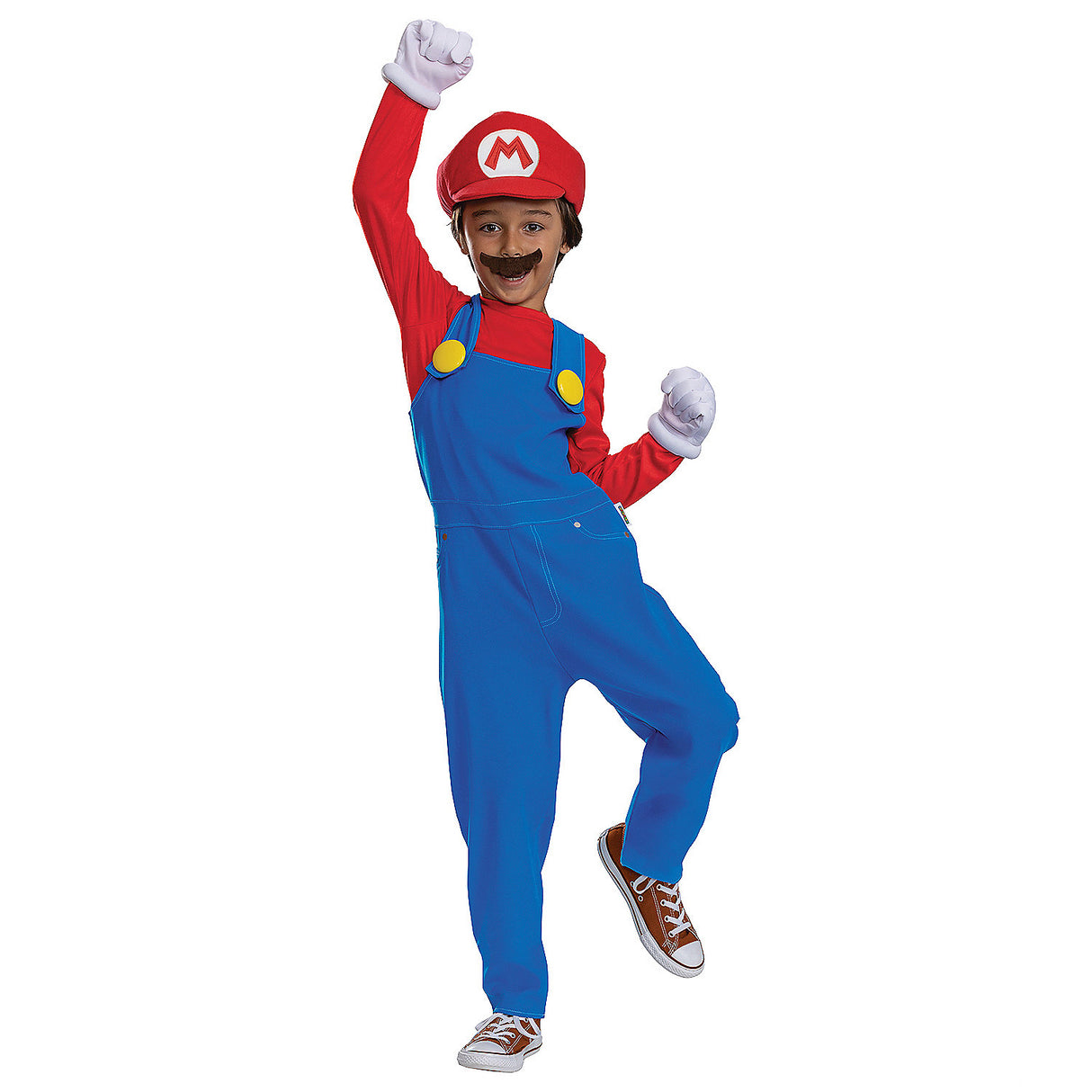 Fun Kids Elevated Mario Bros Mario Costume for Halloween Parties Dress Up and Themed Events