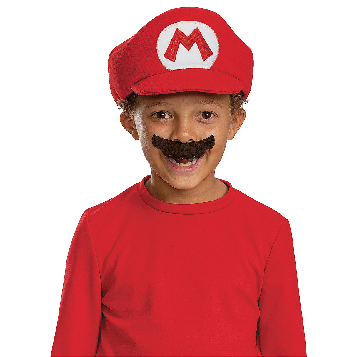 Kids Mario Mustache Costume Accessory for Halloween Parties Dress Up and Super Mario Themed Events