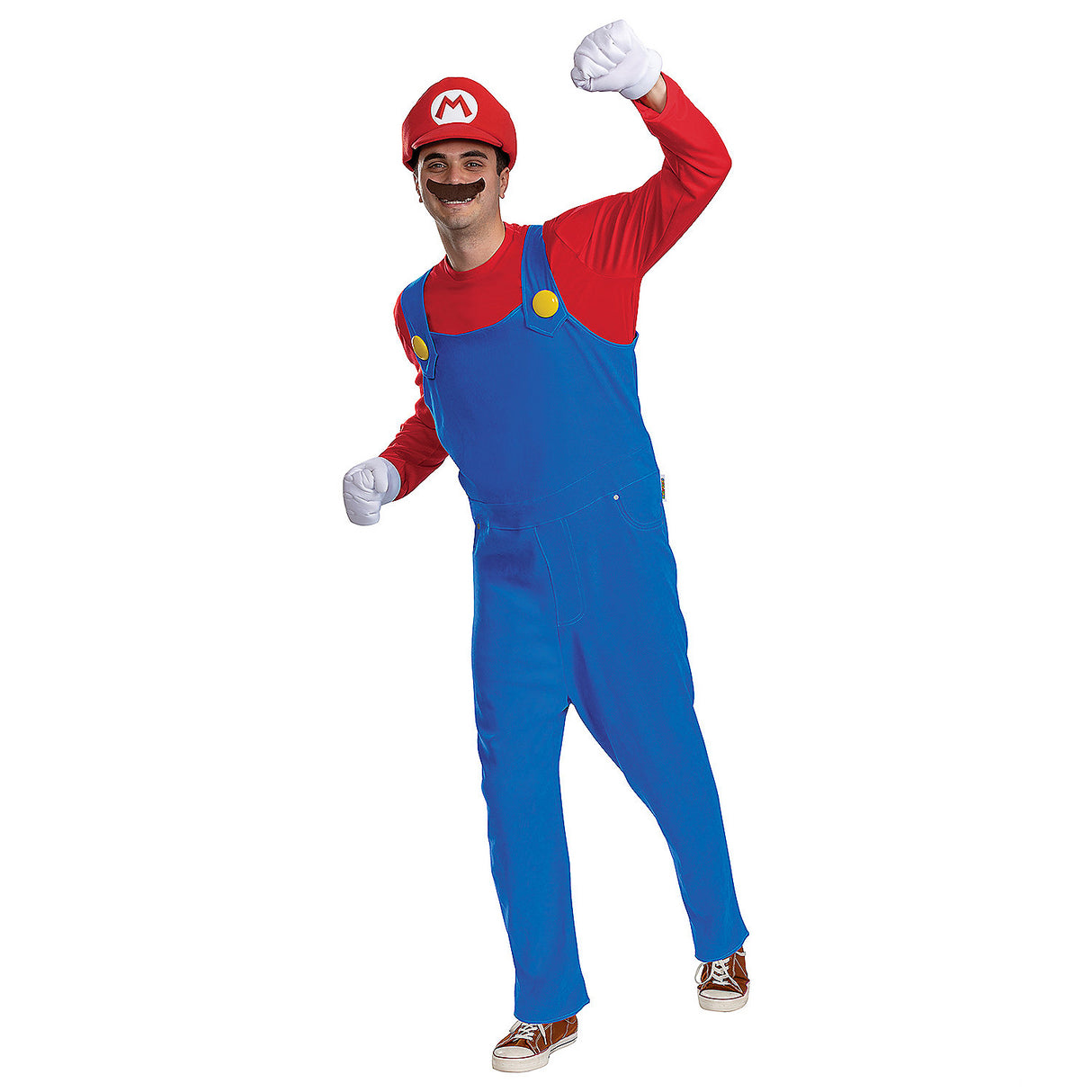 Authentic Adults Elevated Super Mario Bros Mario Costume for Halloween Themed Events and Superhero Cosplay