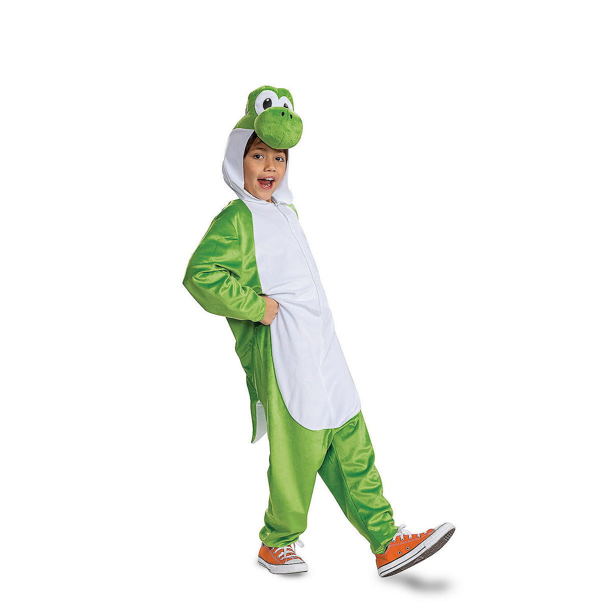 Kids Yoshi Hooded Jumpsuit Costume for Halloween Parties Superhero Play and Video Game Events