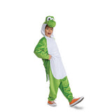 Kids Yoshi Hooded Jumpsuit Costume for Halloween Parties Superhero Play and Video Game Events