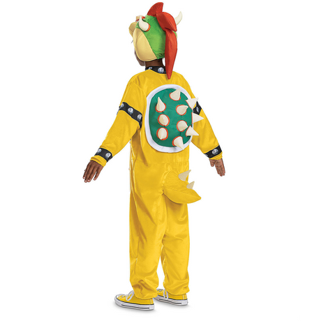 Kids Super Mario Bros. Bowser Hooded Jumpsuit Costume