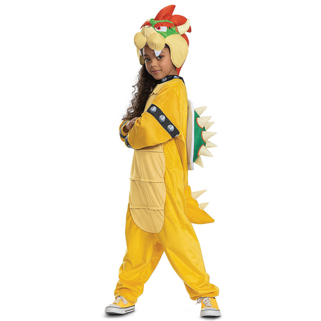 Kids Super Mario Bros. Bowser Hooded Jumpsuit Costume