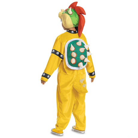 Kids Super Mario Bros. Bowser Hooded Jumpsuit Costume