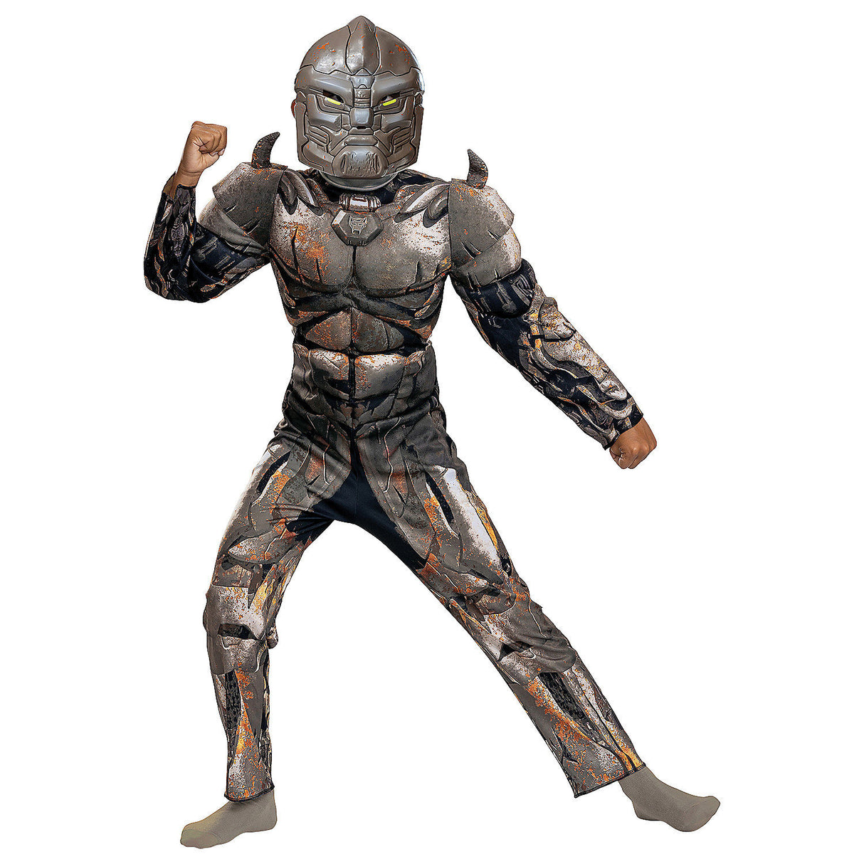 Kids Classic Muscle Transformers Rhinox T7 Costume for Halloween Parties and Imaginative Play